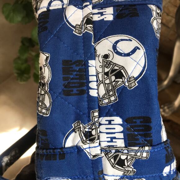 Indianapolis Colts Zipped Fabric Blue White Purse Bag with Interior Pockets - Picture 6 of 7